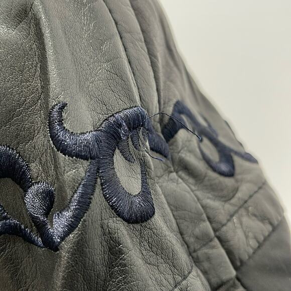 Laurence Roy Mid Length Vintage 80’s Leather Coat Black Size S/P - Picture 9 of 15